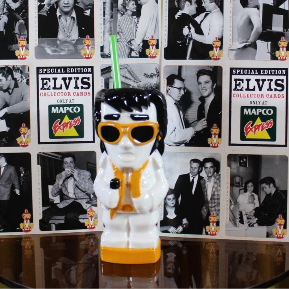 Elvis Presley Tiki Cup from Graceland and Trading Cards
